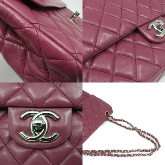 💎✨BEAUTIFUL✨💎Authentic CHANEL Quilted CC Double Flap Chain Leather - Picture 9 of 10